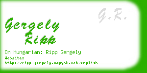 gergely ripp business card